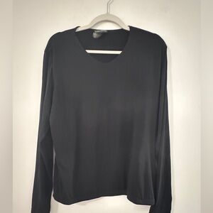 Banana Republic Elegant Black Long Sleeve Top